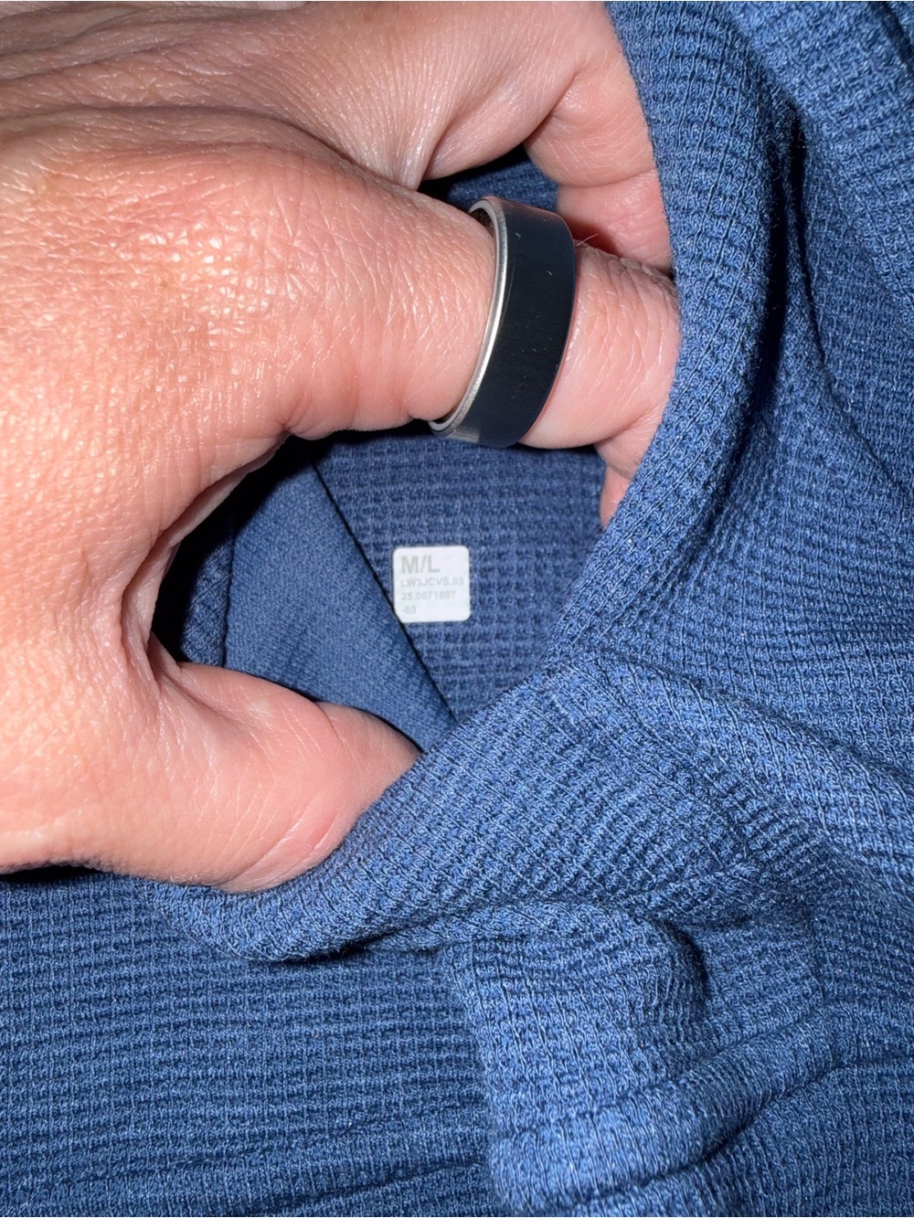 NWOT Lululemon Oversized Scuba M/L Waffle Knit Blue - Picture 2 of 3